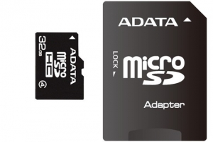 ADATA MicroSDHC karta 32GB Class 4 + SD adaptér