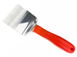 Odvíčkovací vidlička lomená 21 jehel s plastovou rukojetí