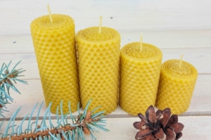 Sada svíček z včelího vosku sestupná