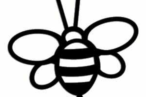 Samolepka na auto - včela černá