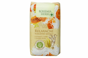 Toaletní mýdlo med a kozí mléko Bohemia Herbs 100 g