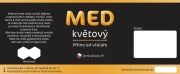 Etiketa na sklenici - 2 černá - Med květový